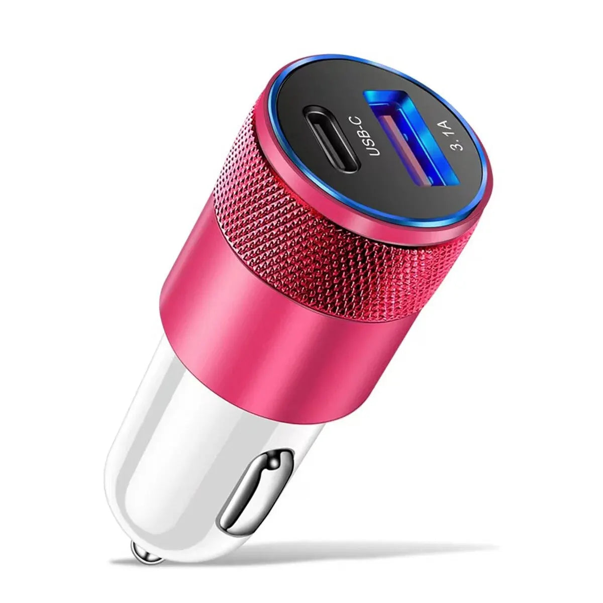 USB+Type C Fast Car Charger for iPhone, Samsung, Huawei