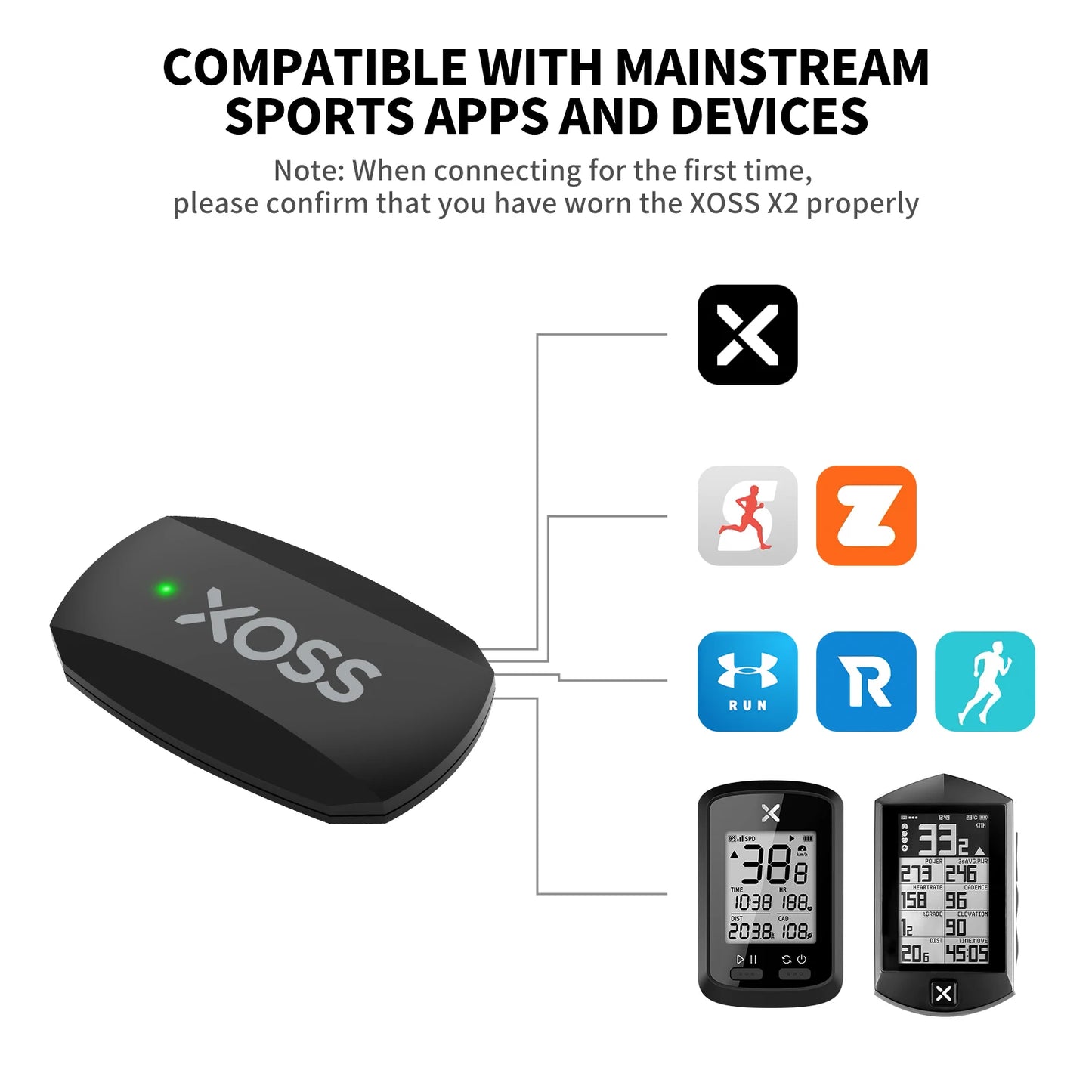 XOSS Vortex Speed Cadence Sensor X2 Heart Rate Monitor