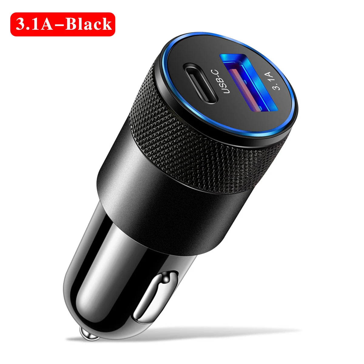 USB+Type C Fast Car Charger for iPhone, Samsung, Huawei