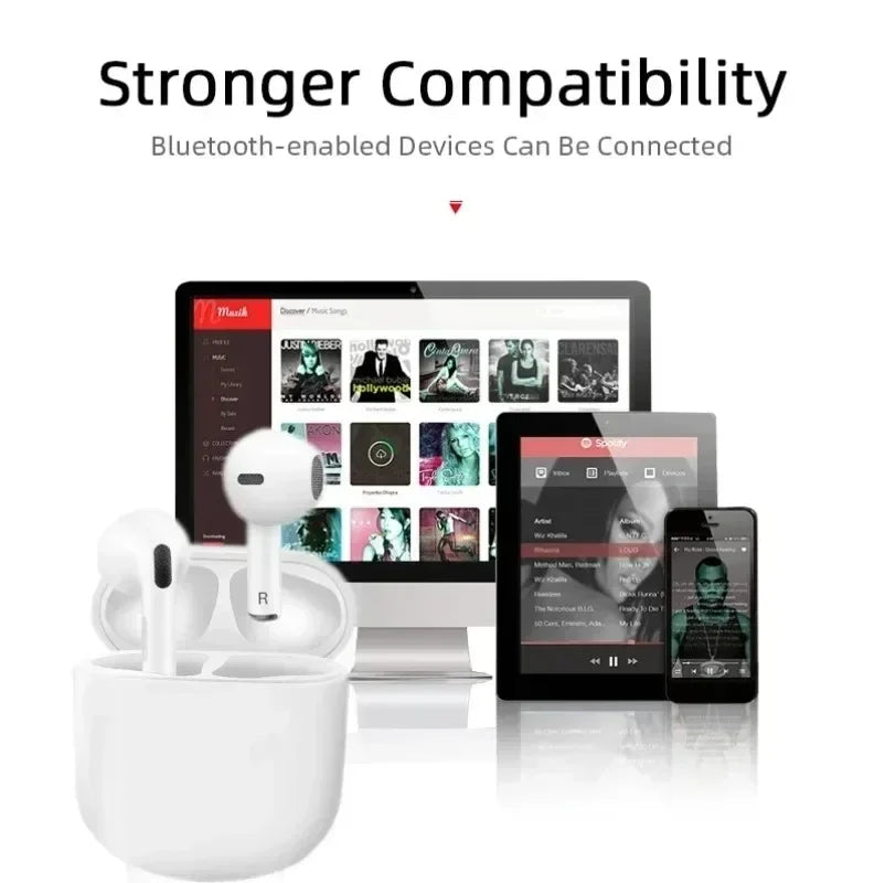 Original Pro4 TWS Bluetooth Earphones 9D Stereo Wireless Headphone