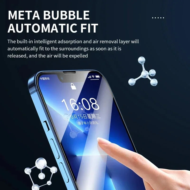 3Pcs Tempered Glass for iPhone 14 13 12 11 15,16 including all pro and Pro Max Models