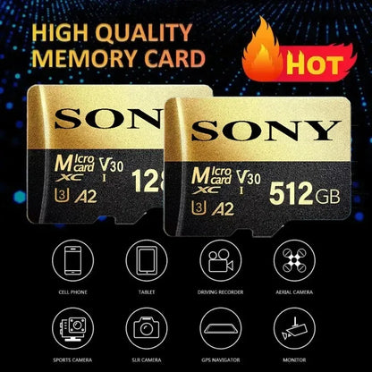 SONY Micro SD TF Card Mini 1TB Memory Card Class 128GB 256GB High Speed