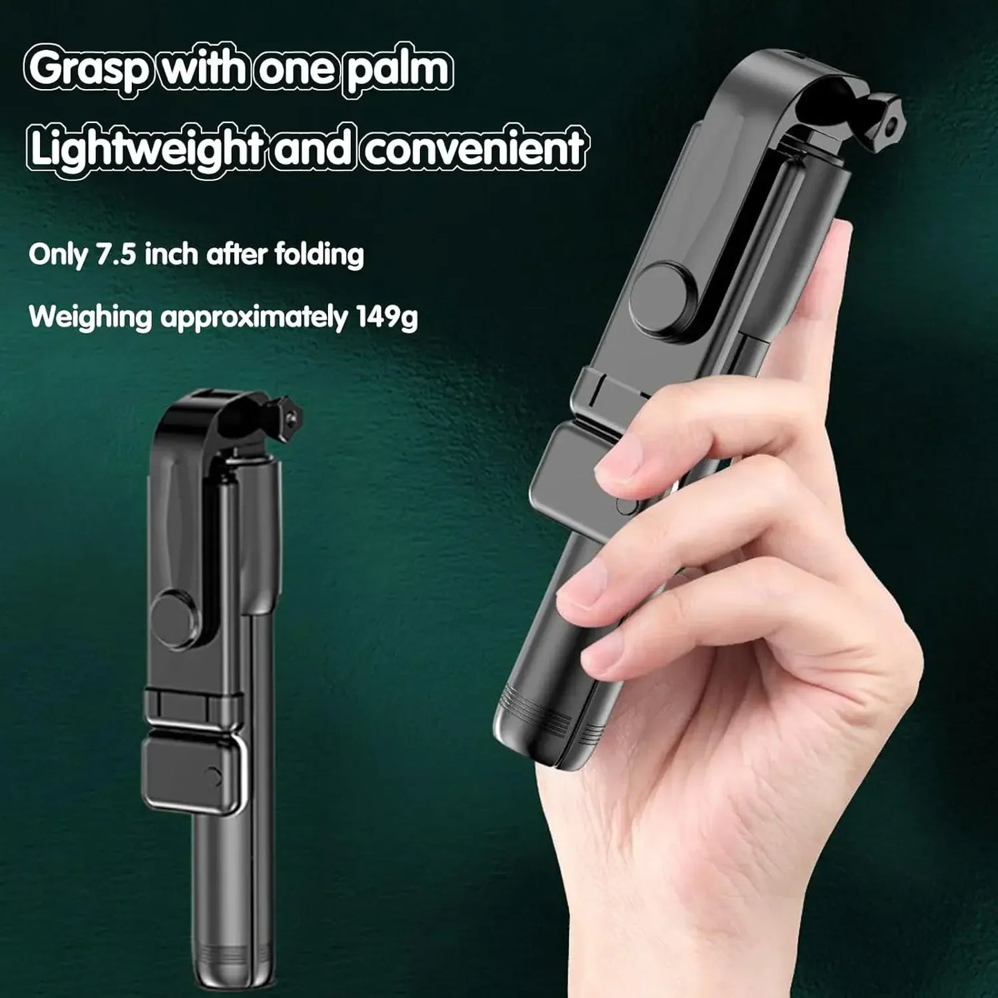 Selfie Stick Tripod with Light Portable Phone Tripod