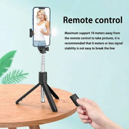 Selfie Stick Tripod with Light Portable Phone Tripod