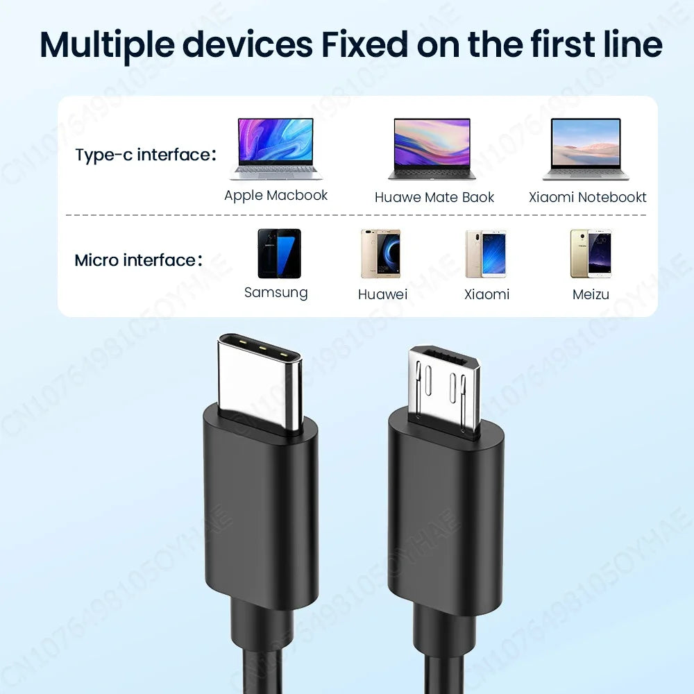 Type C to Micro USB Cable Fast USB Type-C Cable