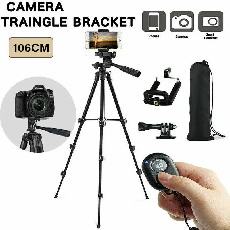 Professional Camera Tripod + Stand Holder +Bag For Smart Phone