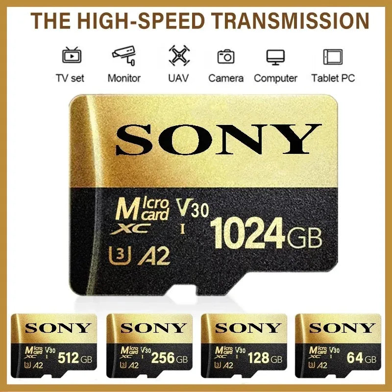 SONY Micro SD TF Card Mini 1TB Memory Card Class 128GB 256GB High Speed