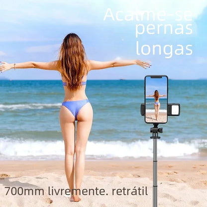 3 In 1 Wireless Selfie Tripod With Fill Light Bluetooth